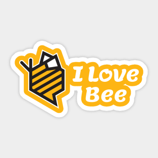 I Love bee Sticker